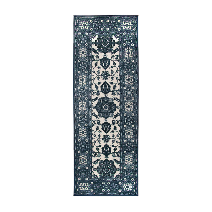 Ramage Blue Machine Washable Rug