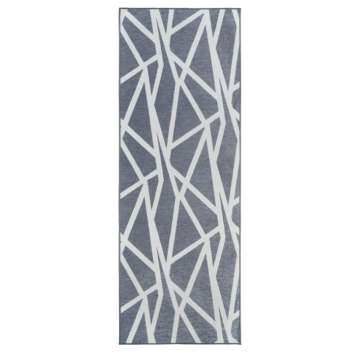 Intersections Slate Grey Machine Washable Rug