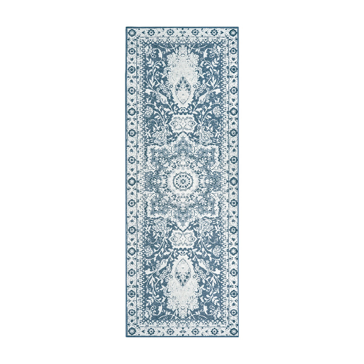 Parviz Blue Machine Washable Rug